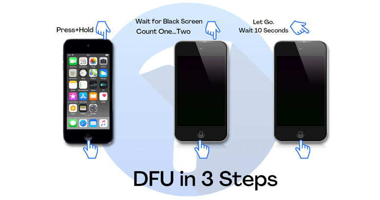 Using DFU mode to Fix iPod Is Disabled Connect to iTunes