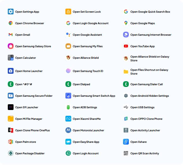 access device settings