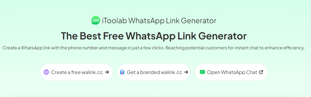 create whatsapp link via wa link website