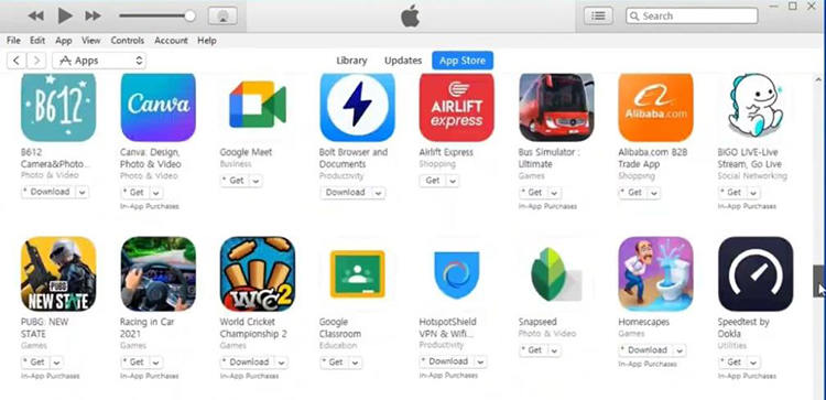 itunes download apps