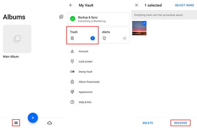 recover deleted photos from keepsafe android