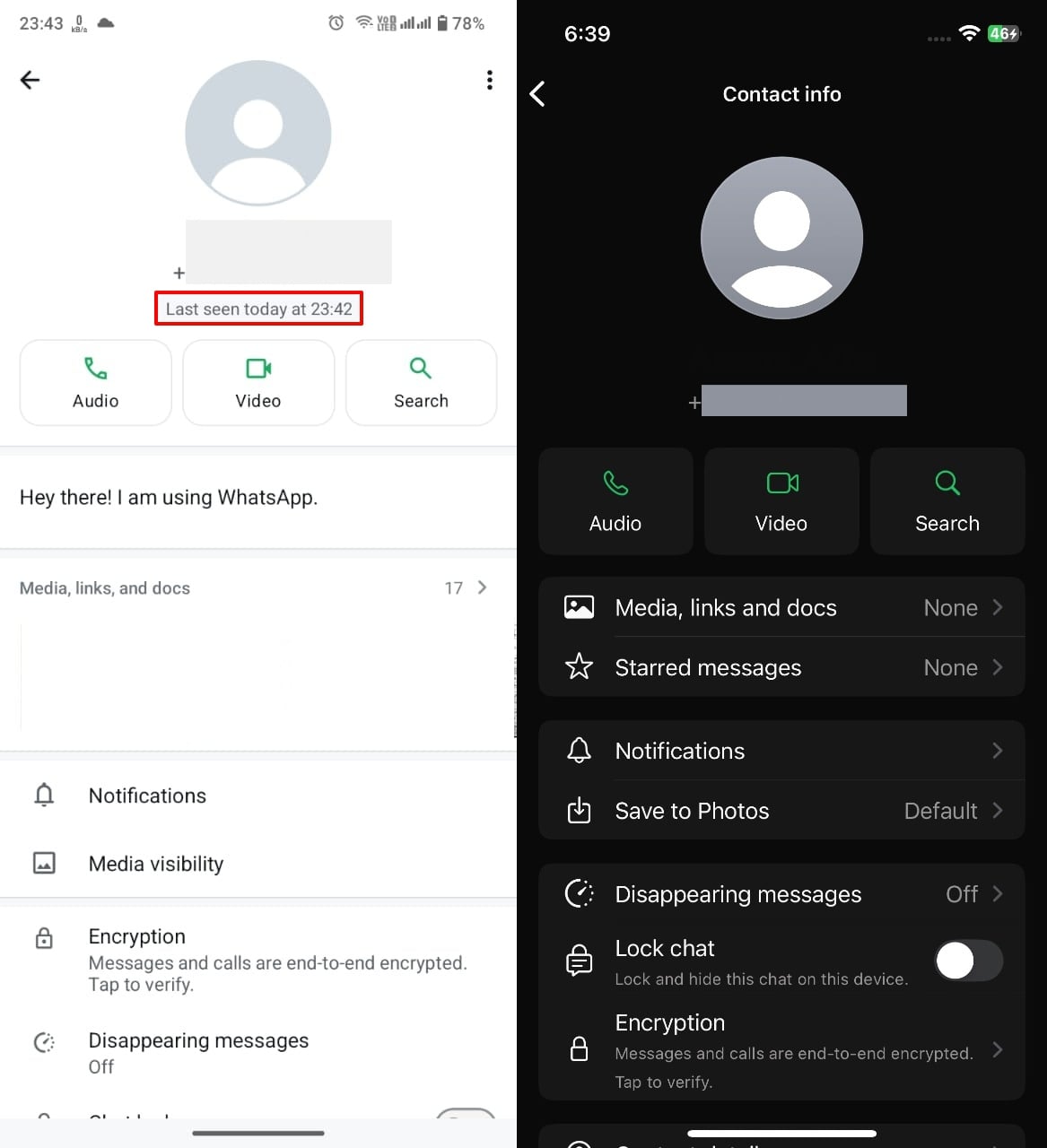 monitor contact last seen and online