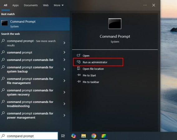 launch command prompt