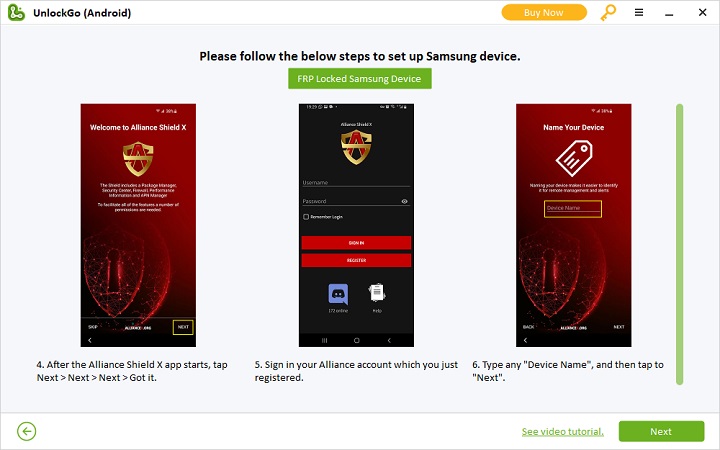 تسجيل الدخول Samsung FRP apk