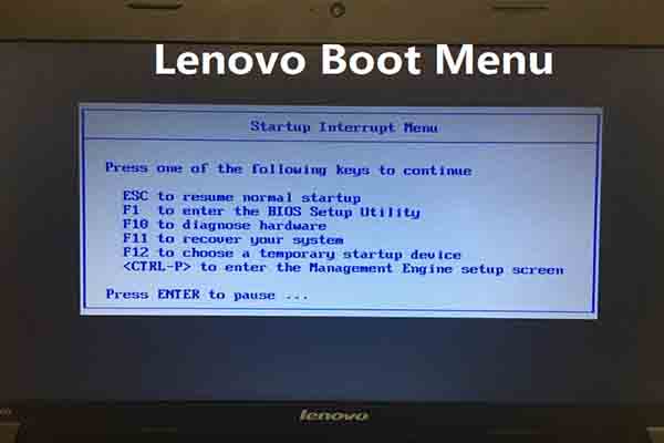 lenovo laptop boot menu key windows 11