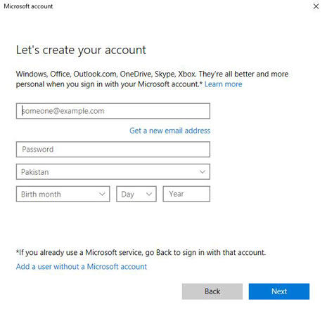 let us create your account