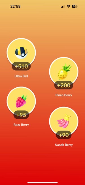 level up rewards pokemon go berries