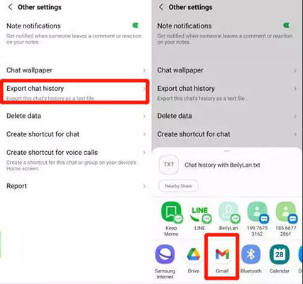 restore line chat from google drive via email