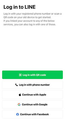 create line account with apple id