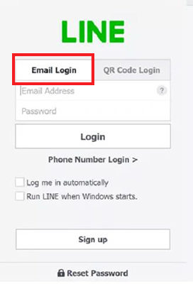 create line account with email account
