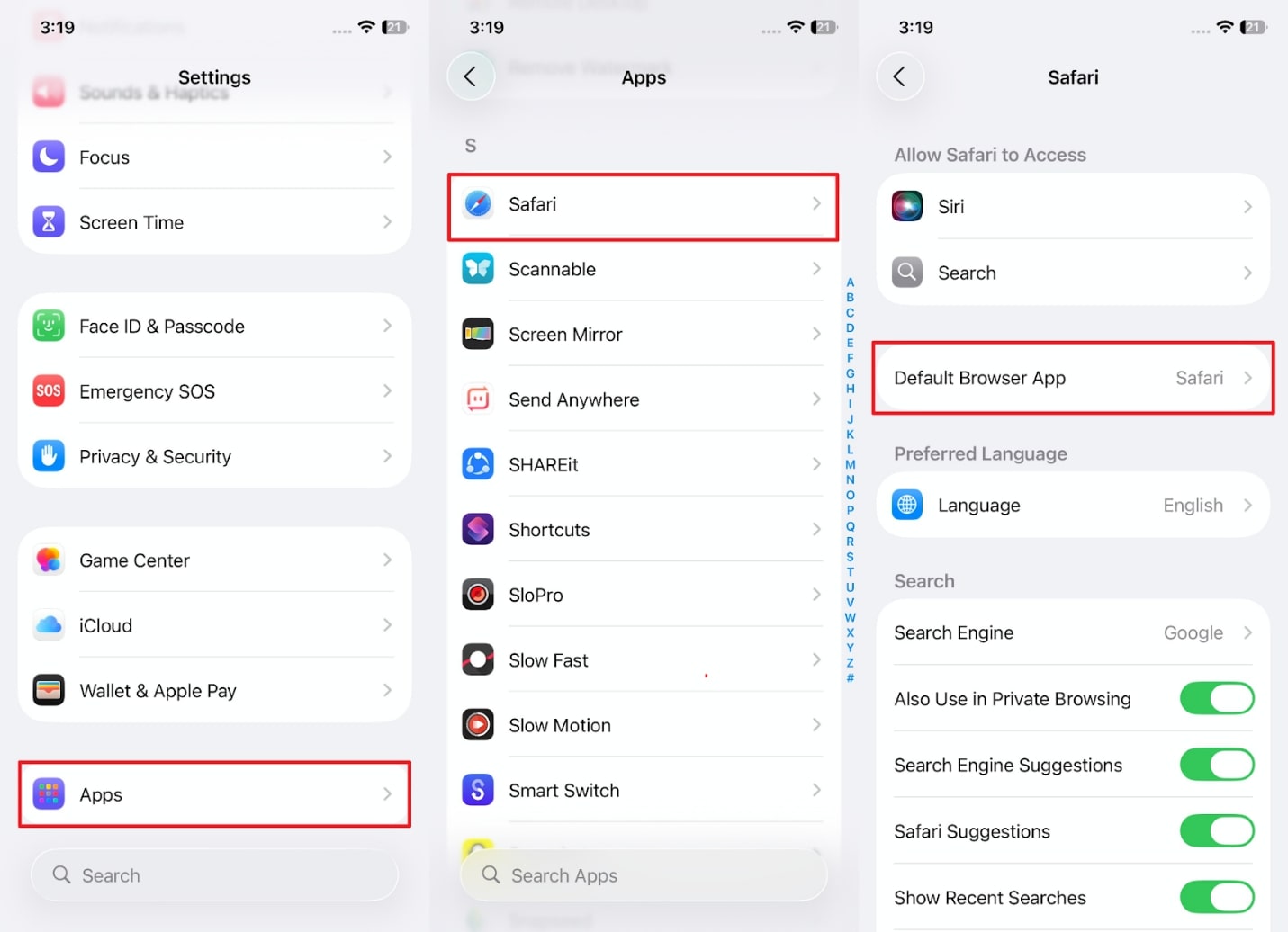 safari default browser app
