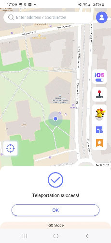 location change ios mode