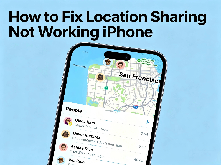location sharing not working iphone