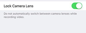 iPhone lock camera lens