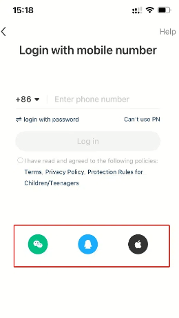 other ways to log in rednote
