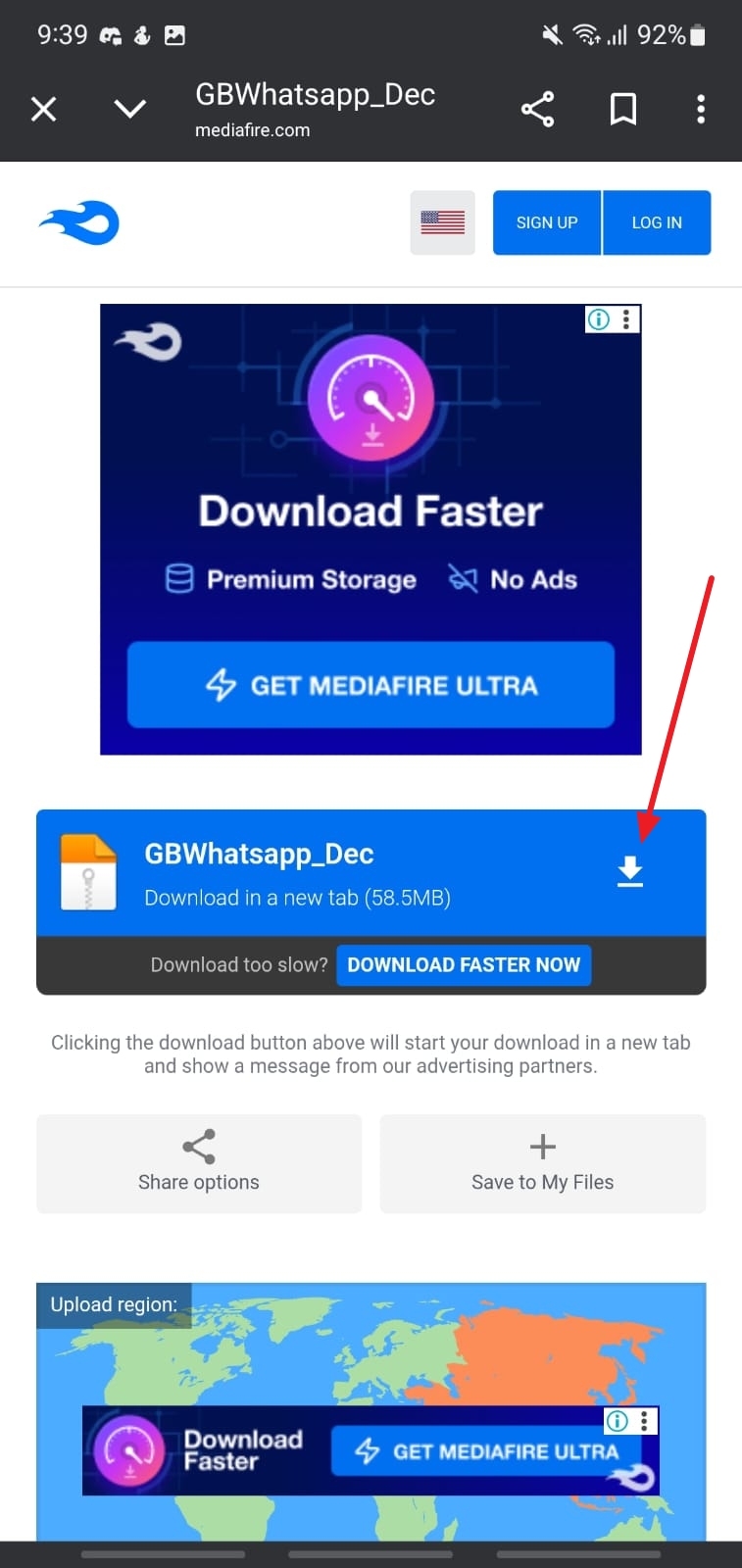use download icon to start installation