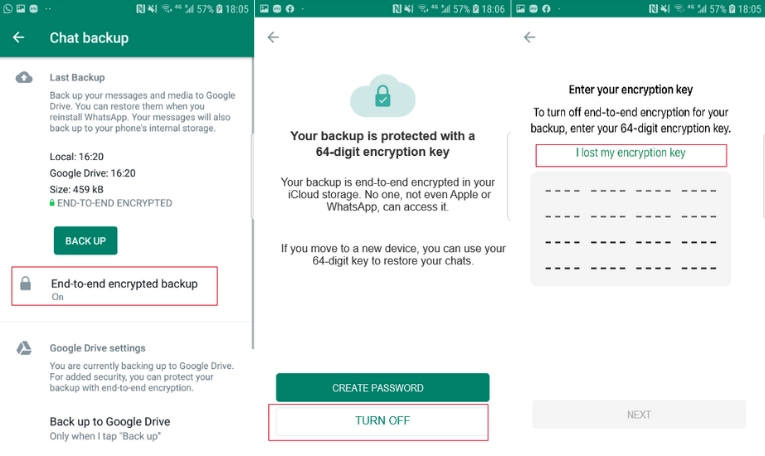 lost whatsapp encryption kep