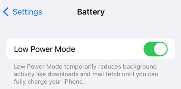 iphone low power mode