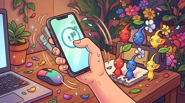 manually shake your phone to add pikmin steps