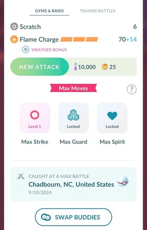 max move types pokemon go