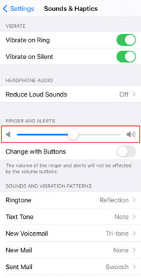 Modify Volume Level to Fix iPhone Can't Hear Calls