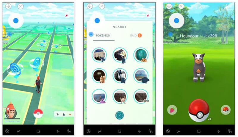 Pokémon Go with Joystick on Android and