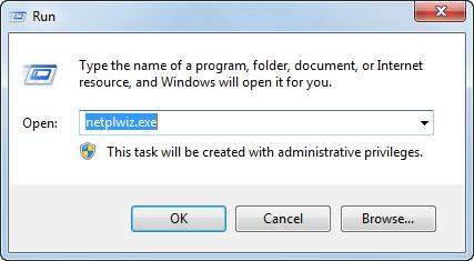 run netplwiz