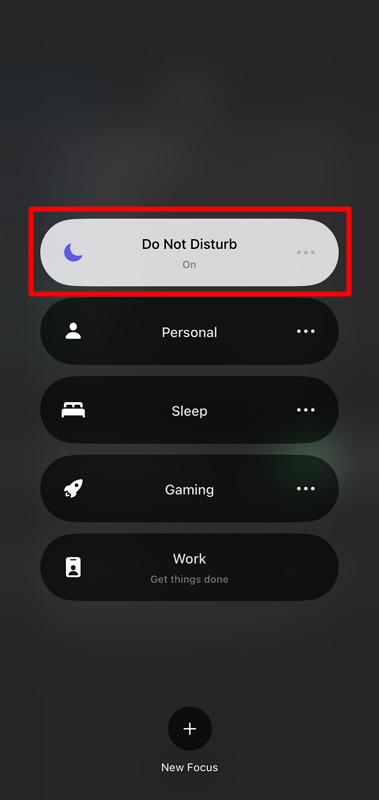 turn off do not disturb mode iphone