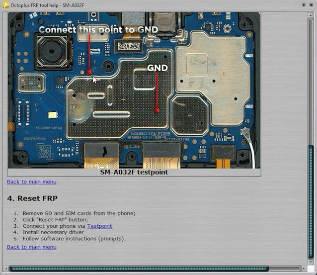 octoplus bypass frp with testpoint