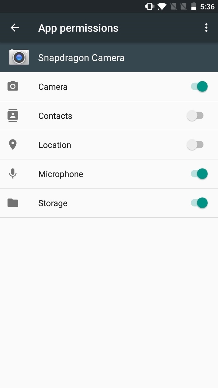 camera access permissions