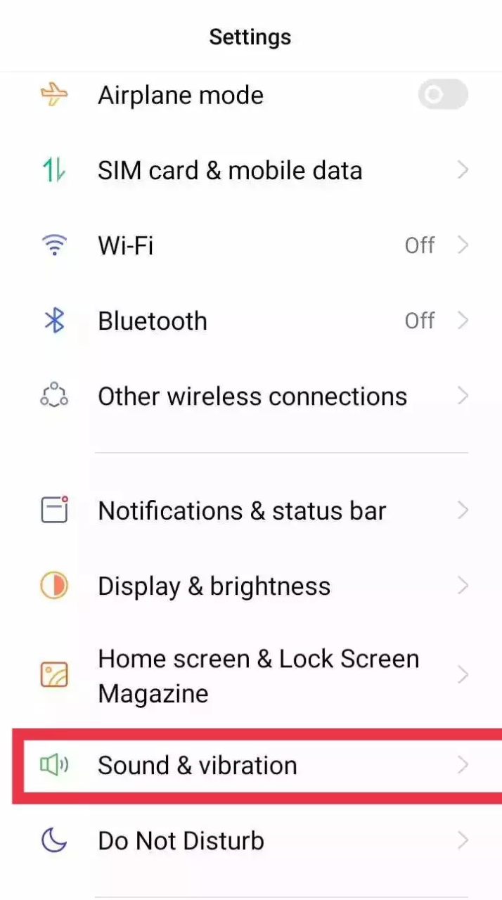 check volume settings
