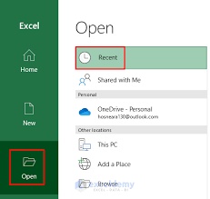 click recover unsaved workbooks