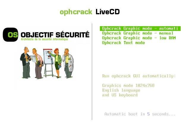 ophcrack Live CD