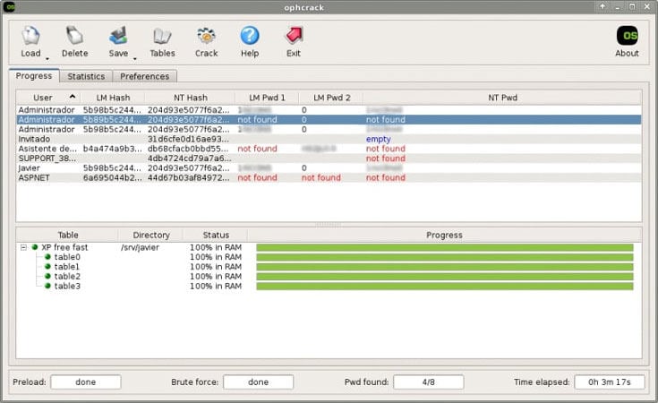 Ophcrack Download Free - 3.8.0