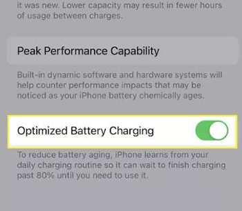 iphone optimized battery charging