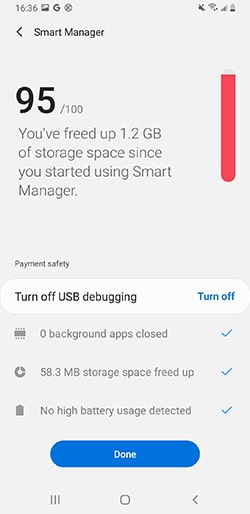 optimize samsung phone