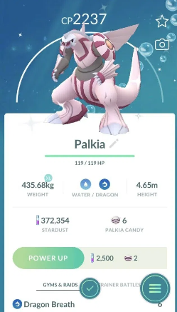 palkia pokemon go