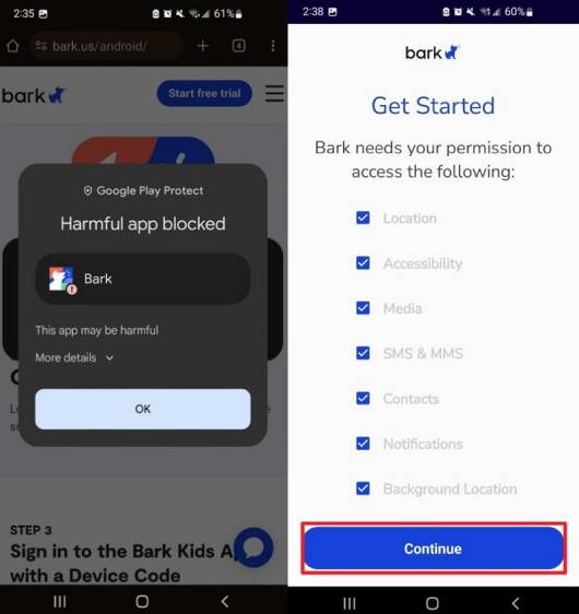 install bark and monitor whatsapp