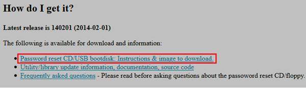 how to create a password reset disk