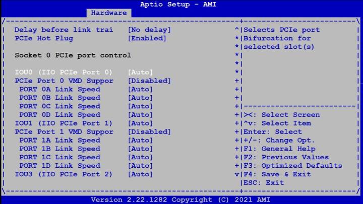 PCIe lane configuration