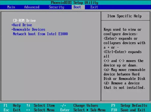 bios setup utility