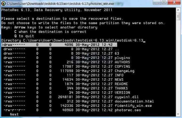 photorec recovery software