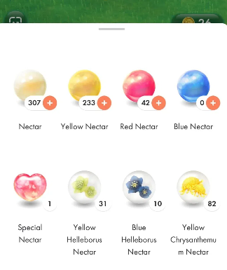 pikmin bloom nectar types