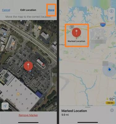 Pin a location on Apple Maps