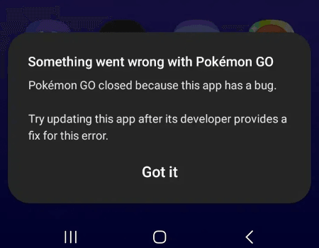 pokemon go app bugs