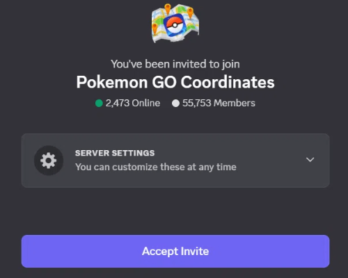 pokemon go coordinates discord