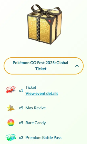 pokemon go fest ticket