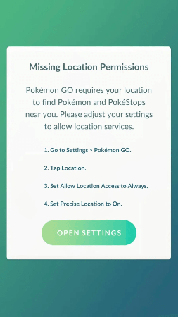 verify pokemon go location settings
