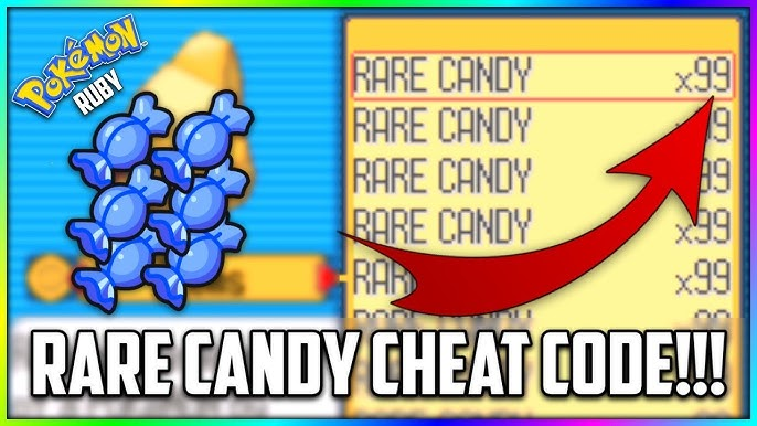 pokemon ruby rare candy cheat code