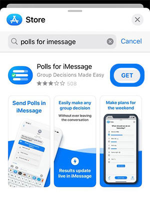 get polls for imessage